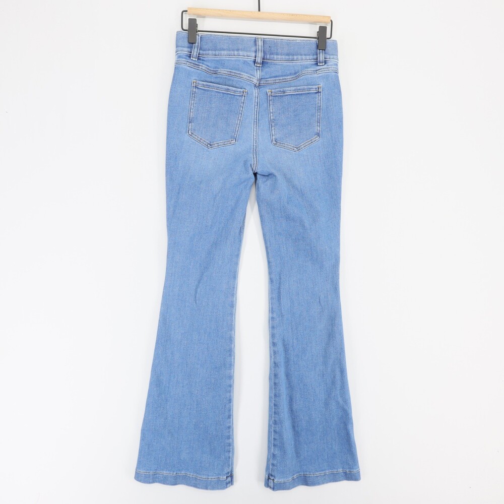 Spanx Everywear Flare Jeans Womens S Blue Pull On High Rise Shaping Stretch - Picture 2 of 12